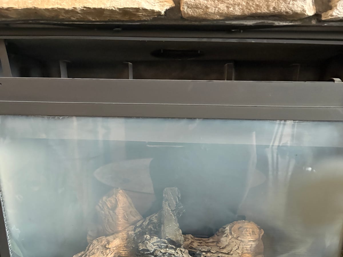 A gas fireplace log set rebuilt by XFire Solution